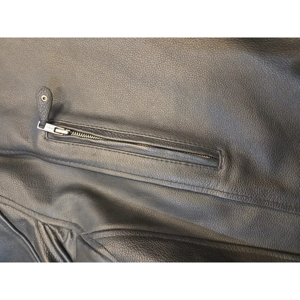 First Classics Classic Leather Gear Men’s Size XL Black Leather Jacket w/Liner